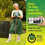 Large 95-Gallon Recycled Plastic Composter Bin