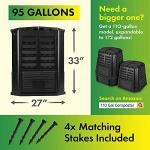 Large 95-Gallon Recycled Plastic Composter Bin