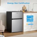 Midea Compact Stainless Steel Refrigerator, 3.1 cu ft