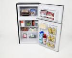 Compact Stainless Steel Top-Freezer Mini Fridge
