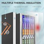 EUHOMY Mini Beverage Fridge with Glass Door