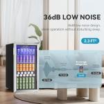 EUHOMY Mini Beverage Fridge with Glass Door