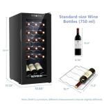 ROVSUN 18-Bottle Freestanding Wine Cooler Refrigerator