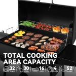 Royal Gourmet 30" Charcoal Grill & Offset Smoker