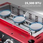 Royal Gourmet 3-Burner Portable Gas Grill Griddle