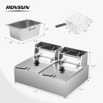 ROVSUN 22.8QT Stainless Steel Electric Deep Fryer