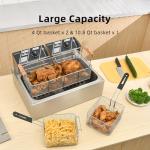 Large Capacity Commercial Deep Fryer with Baskets