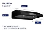 Hauslane Chef Series 30" Under Cabinet Range Hood