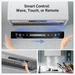 IKTCH 42" Stainless Steel Range Hood with Lights