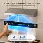 HisoHu 30" Under Cabinet Stainless Steel Range Hood