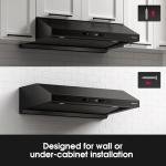 GASLAND 36" Matte Black Under Cabinet Range Hood