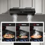 GASLAND 36" Matte Black Under Cabinet Range Hood