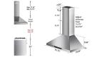 36-Inch HisoHu Wall-Mount Range Hood, 780 CFM