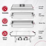 8QT Stainless Steel Chafing Dish Buffet Set, 2-Pack