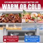 8QT Stainless Steel Chafing Dish Buffet Set, 2-Pack