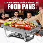 8QT Stainless Steel Chafing Dish Buffet Set, 2-Pack