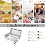 ROVSUN 8 Qt Stainless Steel Chafing Dishes Set