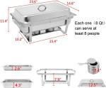 ROVSUN 8 Qt Stainless Steel Chafing Dishes Set
