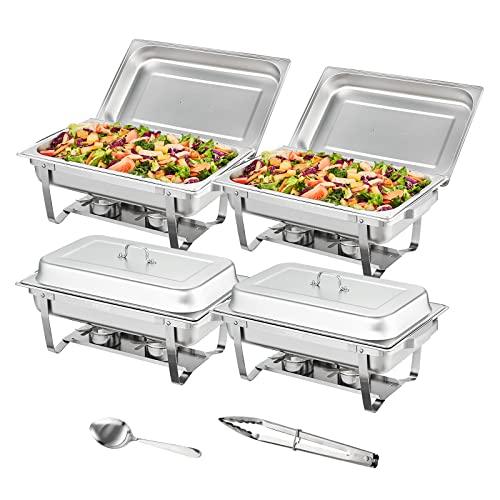 VEVOR 4-Pack 8 Qt Stainless Steel Chafing Dishes Image
