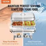 VEVOR 4-Pack 8 Qt Stainless Steel Chafing Dishes