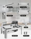Garvee Modern Roll Top 9QT Stainless Steel Chafer