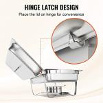 VEVOR 4-Pack 8 Qt Stainless Steel Chafing Dishes