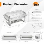 COSTWAY 9 QT Chafing Dish Buffet Set - 2 Pack
