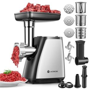 AAOBOSI 4-in-1 Electric Meat Grinder with Attachments