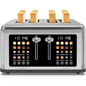 Digital Touch Screen 4 Slice Stainless Steel Toaster