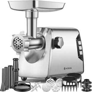 Heavy-Duty AAOBOSI Meat Grinder with Accessories