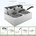 3400W Electric Deep Fryer with Dual Baskets