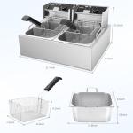 3400W Electric Deep Fryer with Dual Baskets