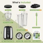 KOIOS 1000W Personal Smoothie Blender with Accessories