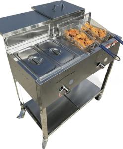 Gas Shark Portable Deep Fryer Cart with Baskets