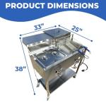 Gas Shark Portable Deep Fryer Cart with Baskets