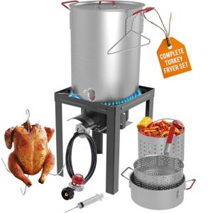 GasOne 30QT Turkey Fryer & 10QT Fish Fryer Set