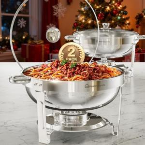 2-Piece 5QT Round Chafing Dish Set