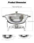 2-Piece 5QT Round Chafing Dish Set