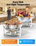 2-Piece 5QT Round Chafing Dish Set