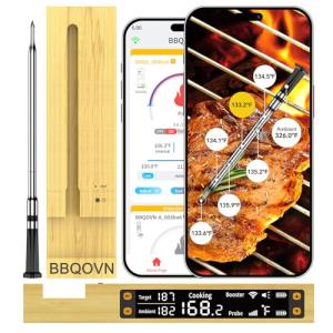 Wireless Meat Thermometer with 7 Sensors and Temp Alerts