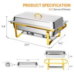 ROVSUN 8 Qt Stainless Steel Chafing Dishes Set