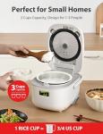 Toshiba 3-Cup Mini Rice Cooker & Steamer