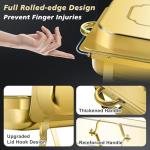 Gold Stainless Steel Buffet Chafing Dish Set, 4 Pack