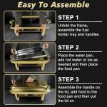 Gold Stainless Steel Buffet Chafing Dish Set, 4 Pack