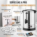 50-Cup Stainless Steel Coffee Percolator Urn