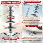 5-Tier Stainless Steel Chocolate Fountain Machine
