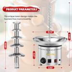 5-Tier Stainless Steel Chocolate Fountain Machine