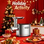 CHEFFANO 2600W Stainless Steel Electric Meat Grinder