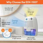 Eva-Dry EDV-1100 Quiet 16 OZ Dehumidifier