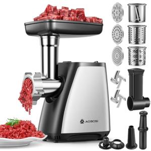 AAOBOSI 4-in-1 Electric Meat Grinder with Attachments